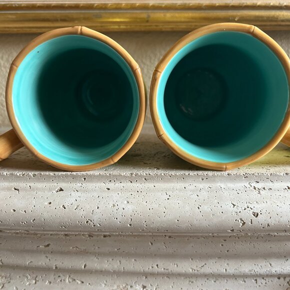 Tommy Bahama The Green Party Hula Girl Ceramic Mugs New set of 4 Mugs 16 Oz - Picture 4 of 4